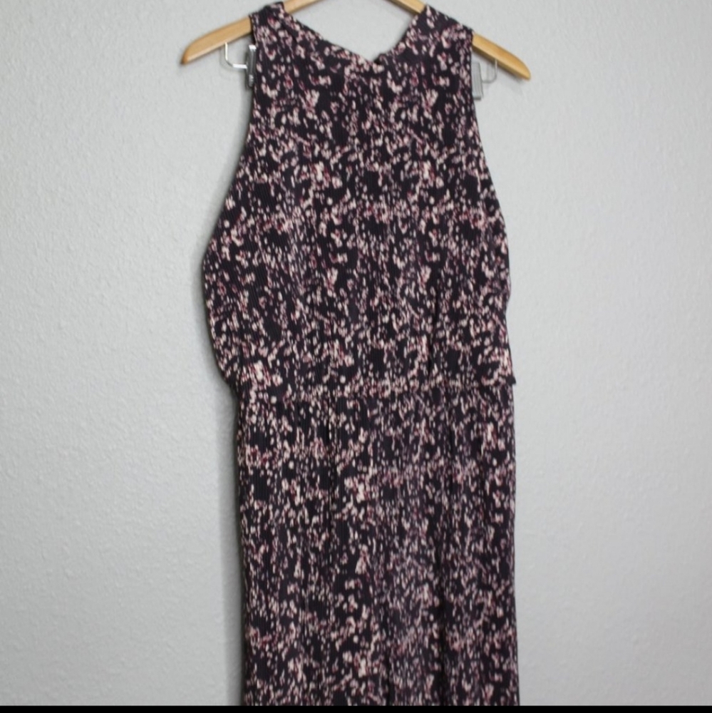 Xhilaration Pleated Floral High Neck Jumpsuit - Picture 3 of 7